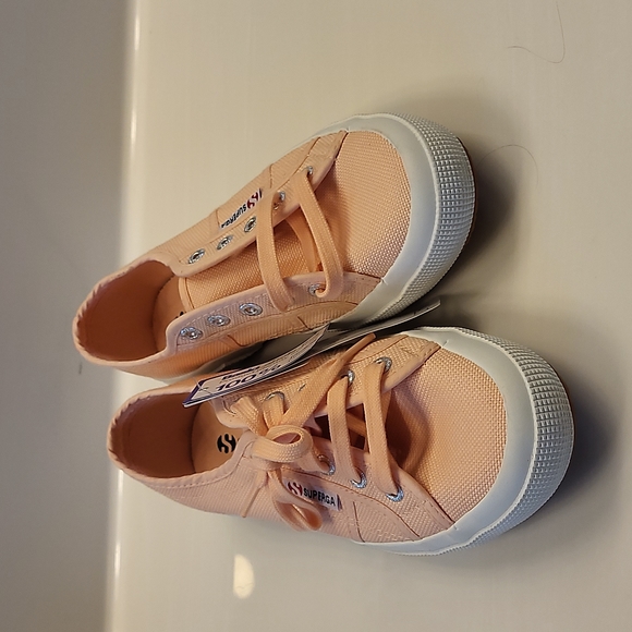 Superga Cotu Classic Pink Peach Sneakers Authentic Design Rubber-Soled Size 7 - Picture 3 of 7